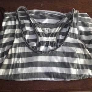 Grey and White Racer back tank top